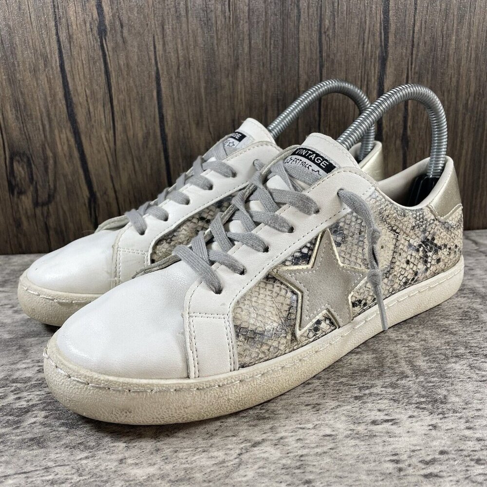Vintage Havana Bianca Gold Snake Multi Fashion Sneakers Women Size 7.5 Shoes - Picture 2 of 10